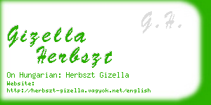 gizella herbszt business card